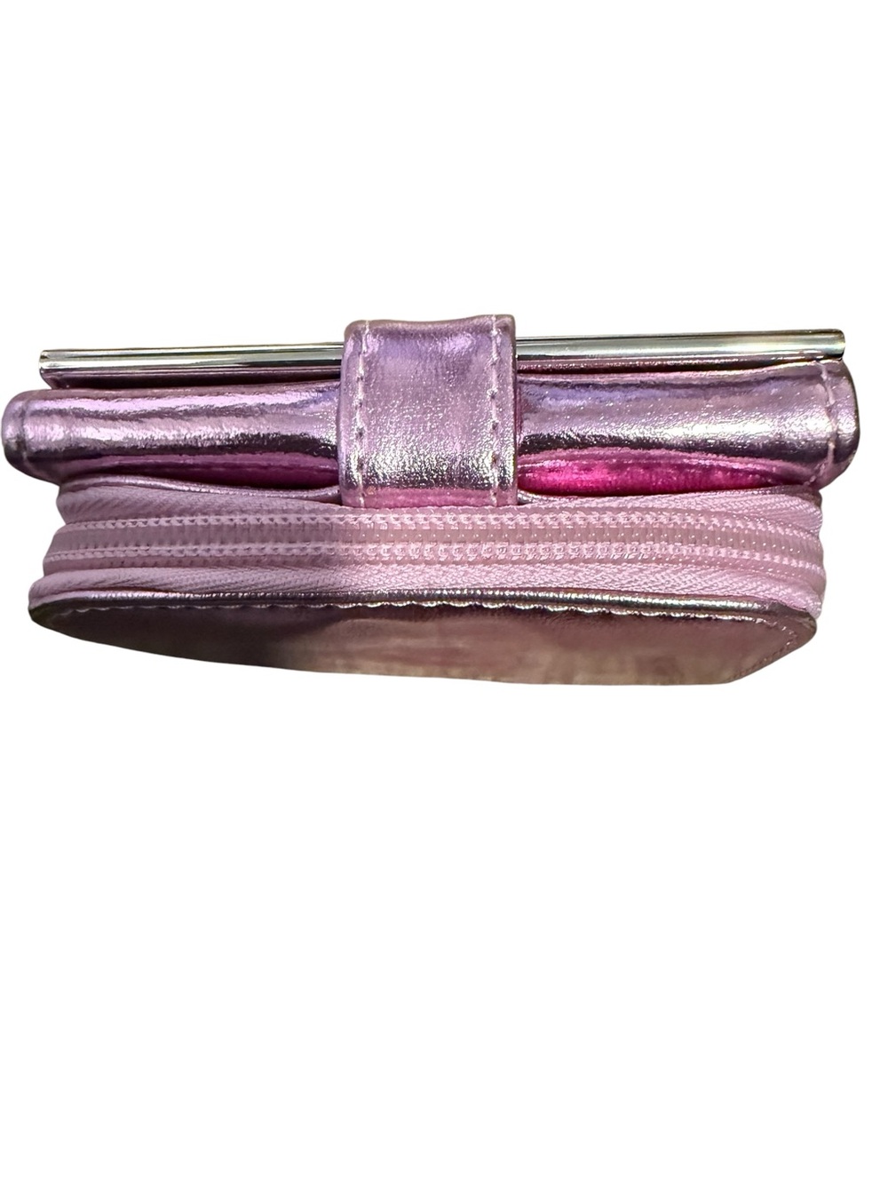 Moda Bella Metallic Pink Card Wallet - Picture 2 of 6